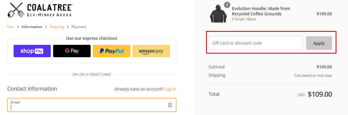 How do I use my Coalatree discount code?