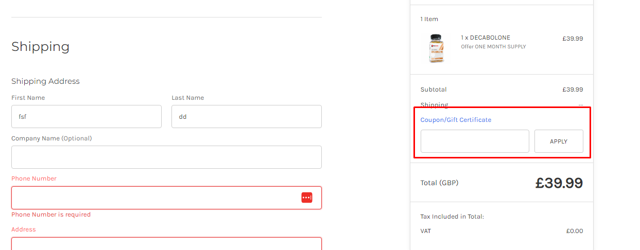 How do I use my Legal Muscle Anabolics coupon code?