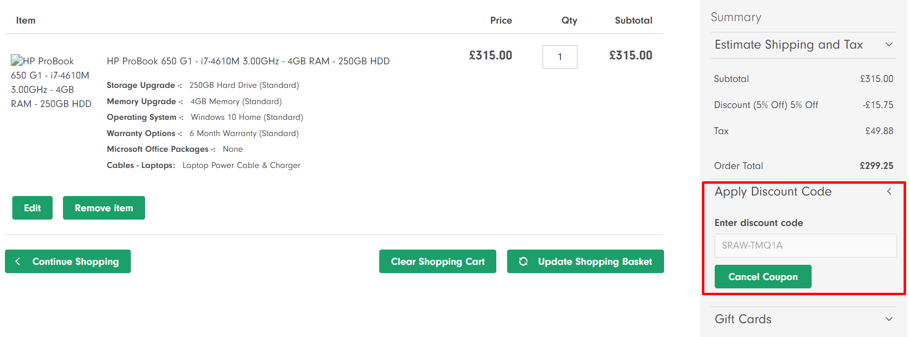 How do I use my Stone Refurb discount code?