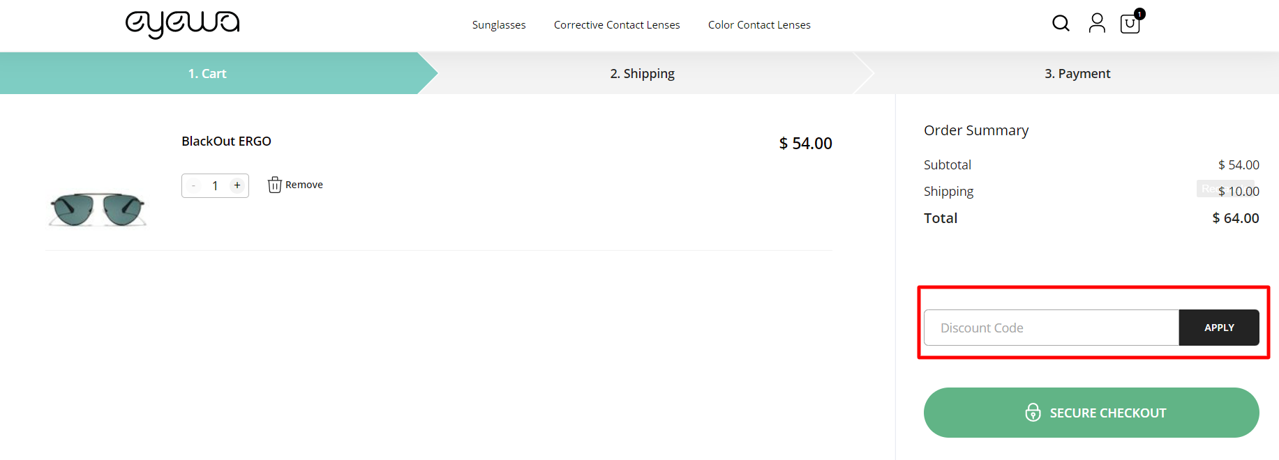 How do I use my Eyewa discount code?