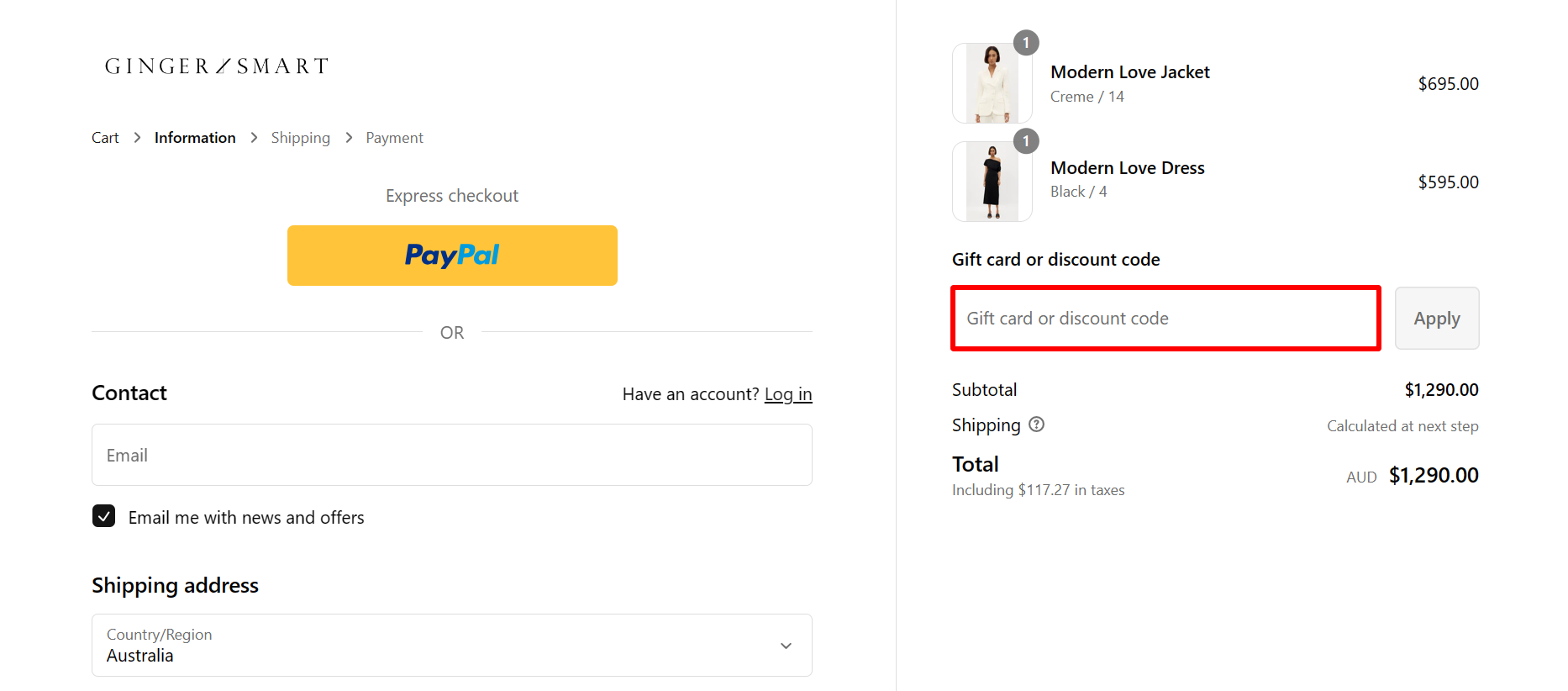 GINGER & SMART active coupon codes for May 2024