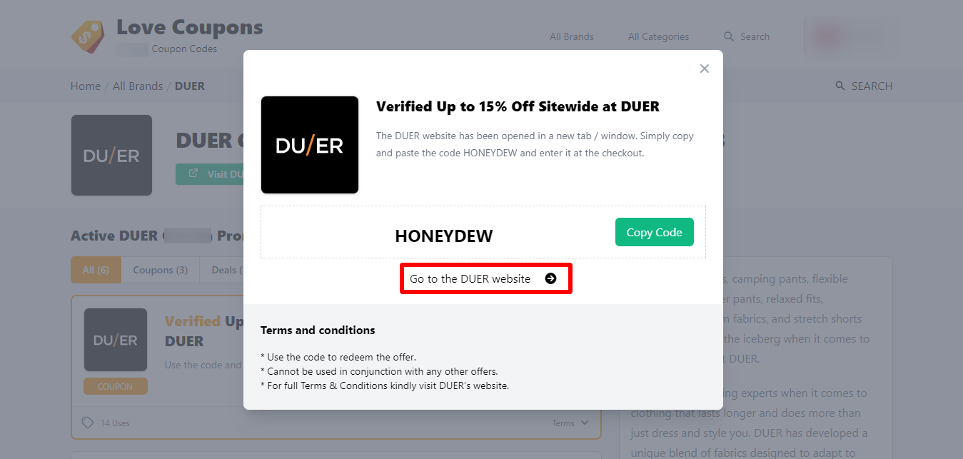 DUER Discount Code September 2024