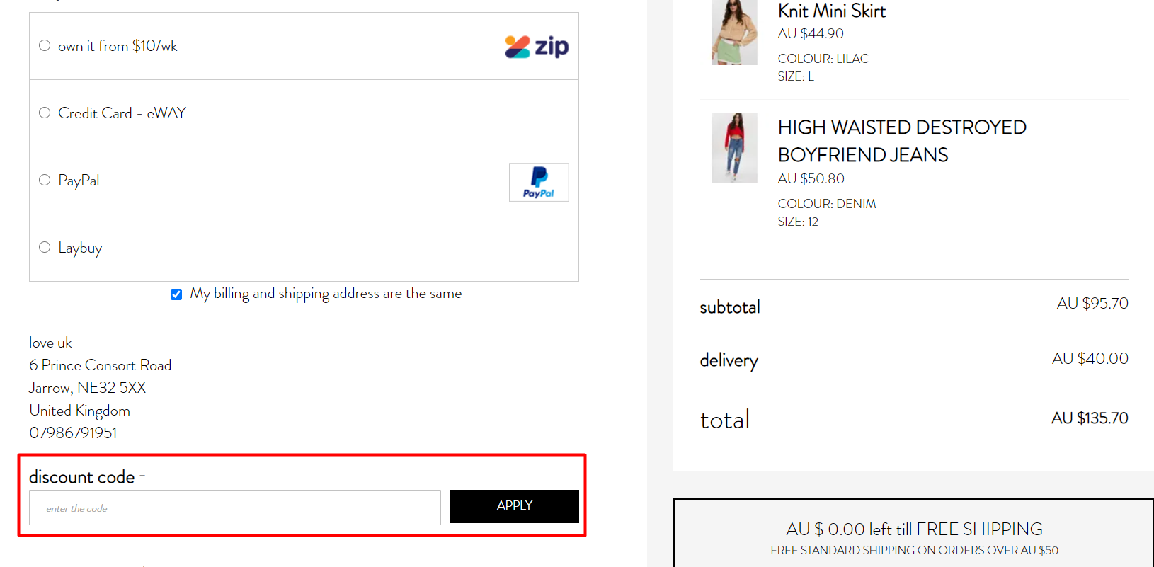 How do I use my Ally Fashion discount code?