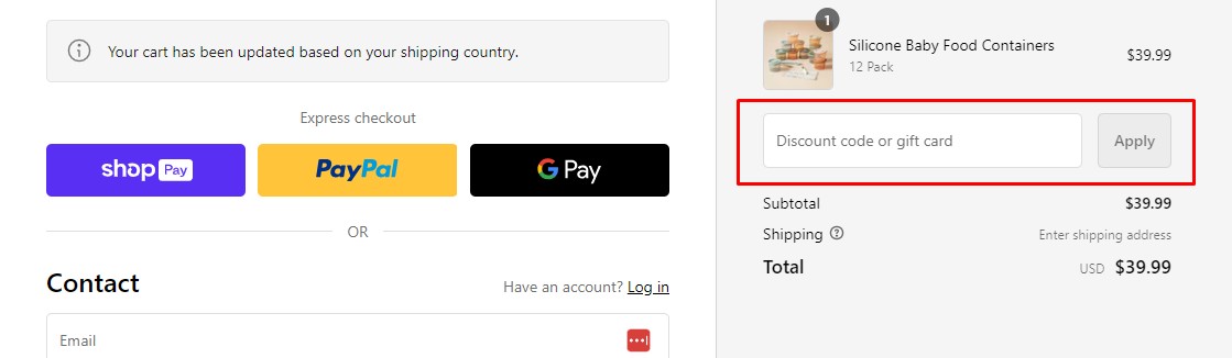 How do I use my Moonkie discount code?