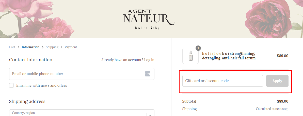 How do I use my Agent Nateur discount code?