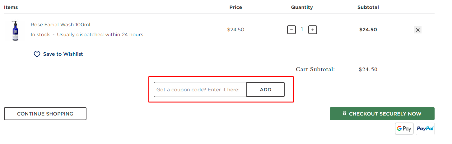How do I use my Neals Yard Remedies discount code?