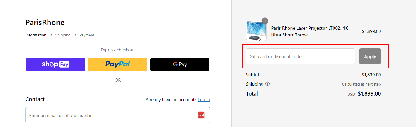 How do I use my Paris Rhône discount code?
