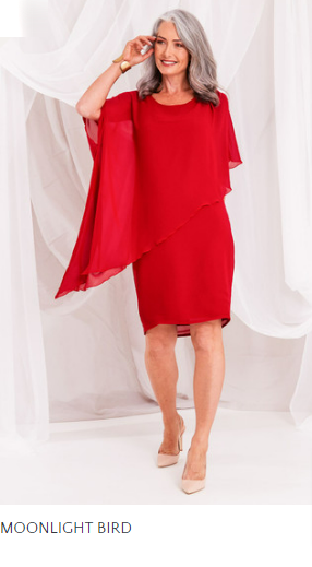 Buy the red dress the woman is wearing with Birdsnest coupon code