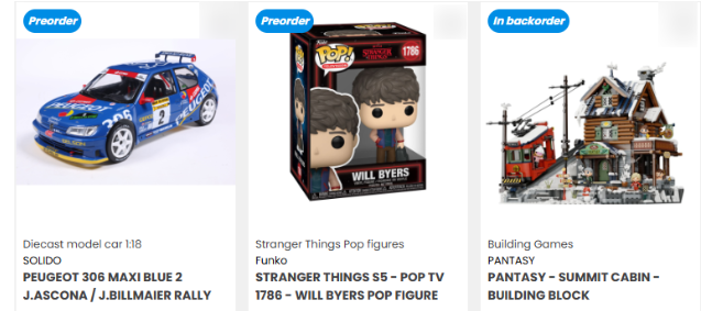 1001hobbies pre-order items to order