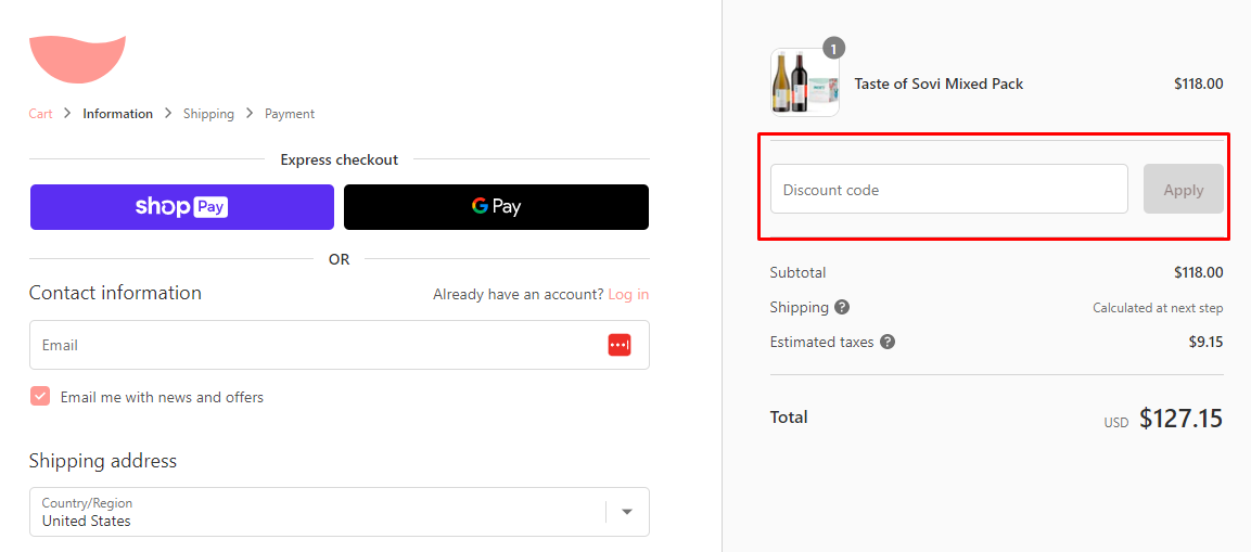 How do I use my Sovi discount code?