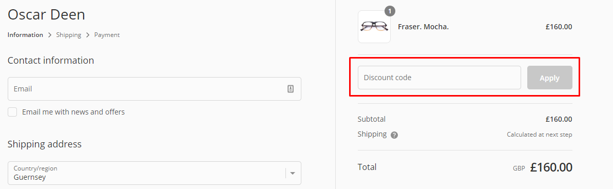 How do I use my Oscar Deen discount code?