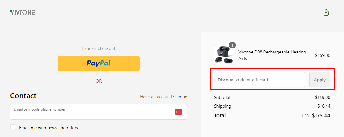 How do I use my Vivtone discount code?