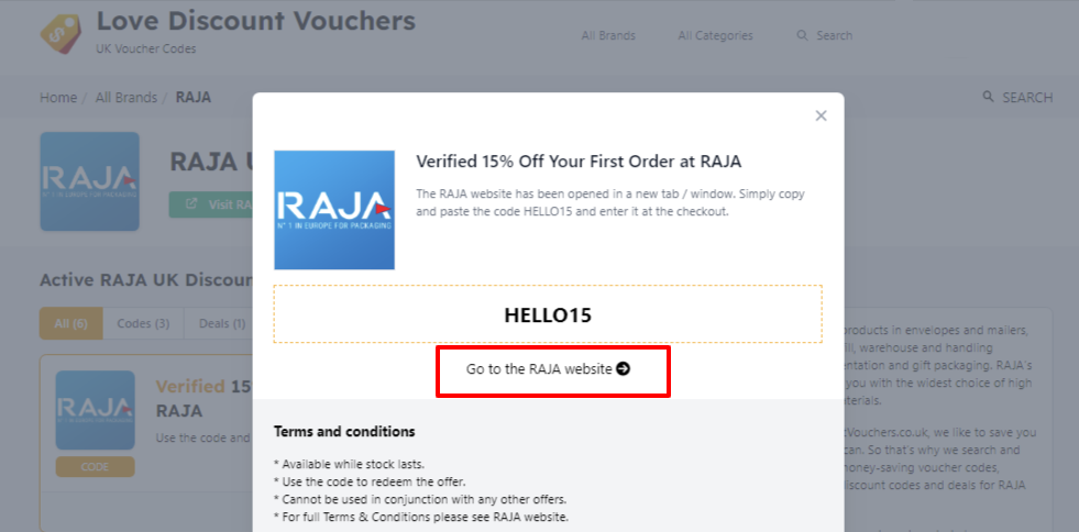 RAJA Checkout