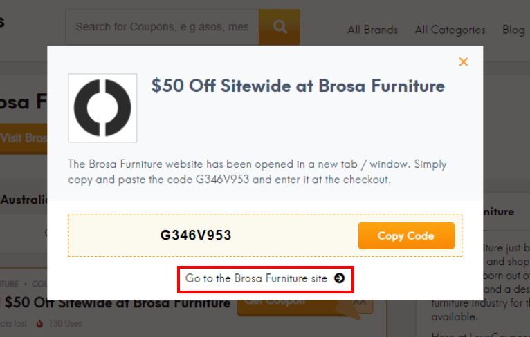 go to Brosa Furniture site