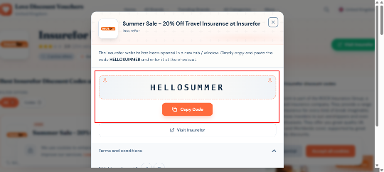revealed Summer Sale - 20% Off Travel Insurance at Insurefor