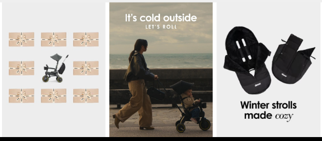 DOONA car seat and stroller for winter season wih different colours