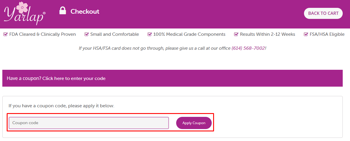 How do I use my Yarlap coupon code?