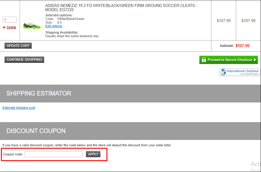 How do I use my Soccer Garage discount code?
