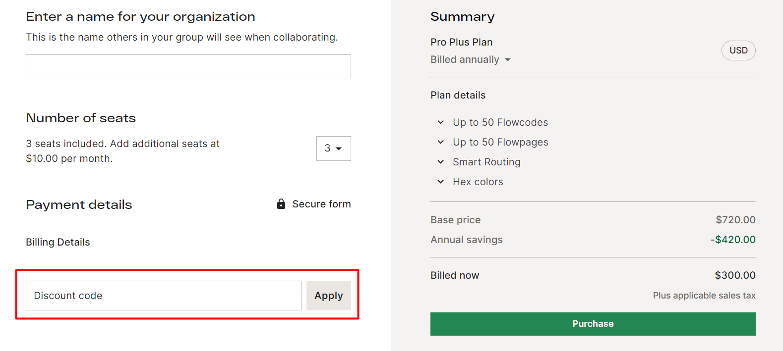 How do I use my Flowcode coupon code?