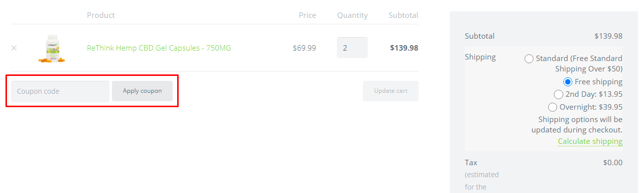 How do I use my ReThink coupon code?