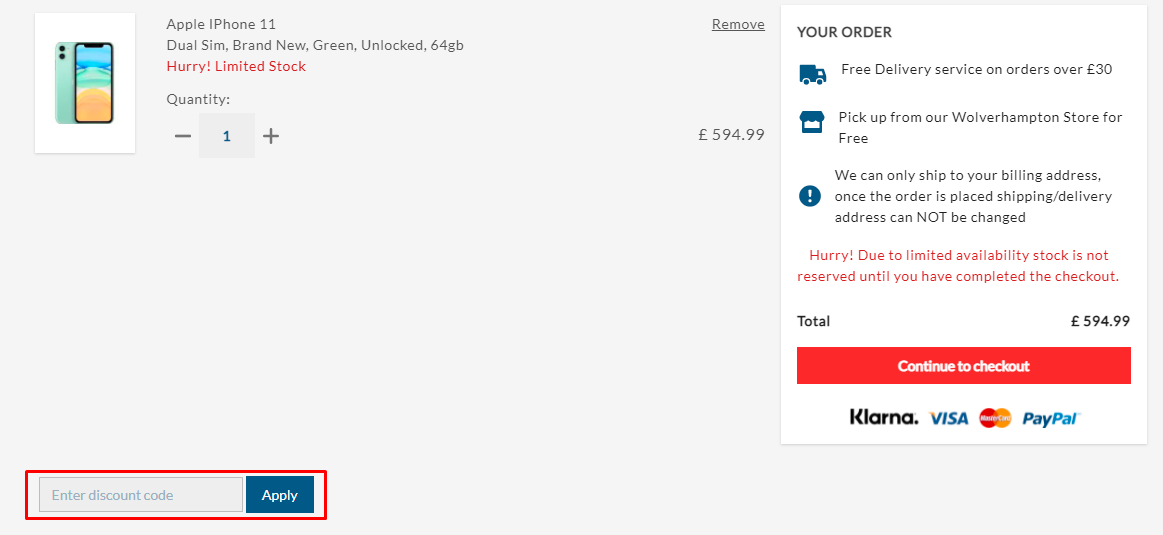 How do I use my The Big Phone Store discount code?