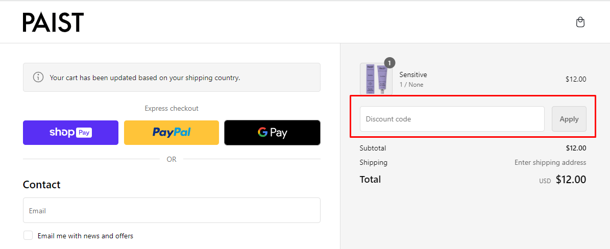 How do I use my PAIST discount code?