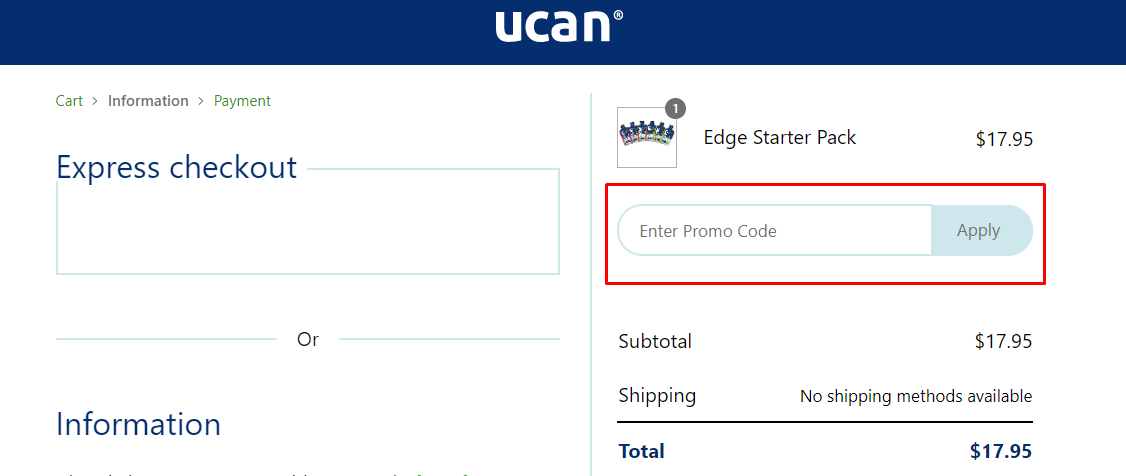 How do I use my UCAN promo code?