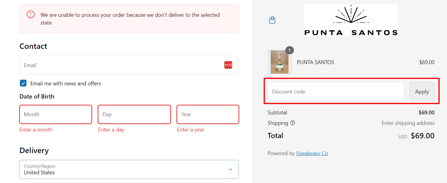 How do I use my Punta Santos discount code?