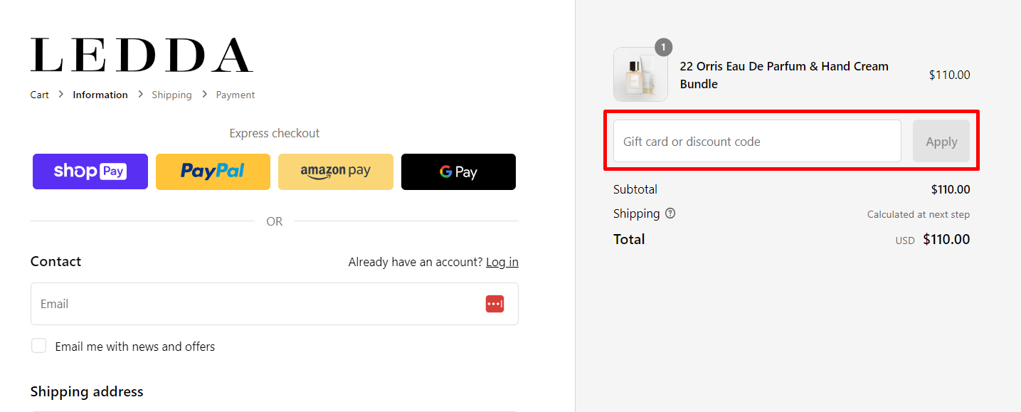 How do I use my LEDDA discount code?