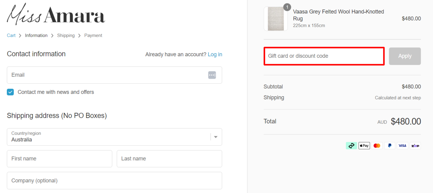 Miss Amara active coupon codes for May 2024