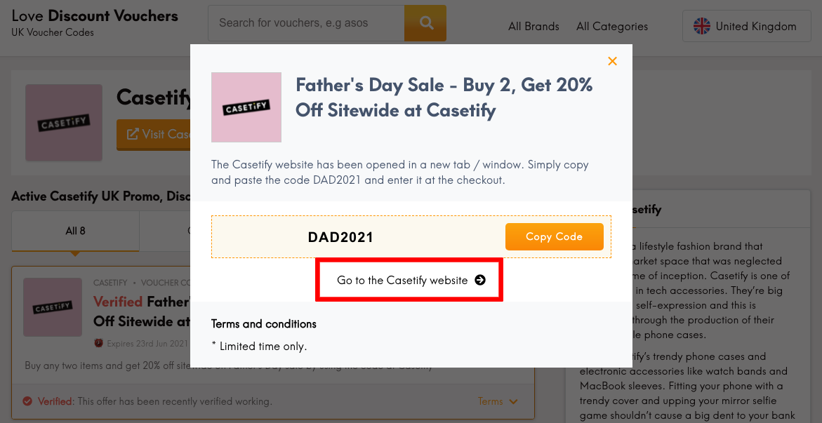 Casetify UK Get Code
