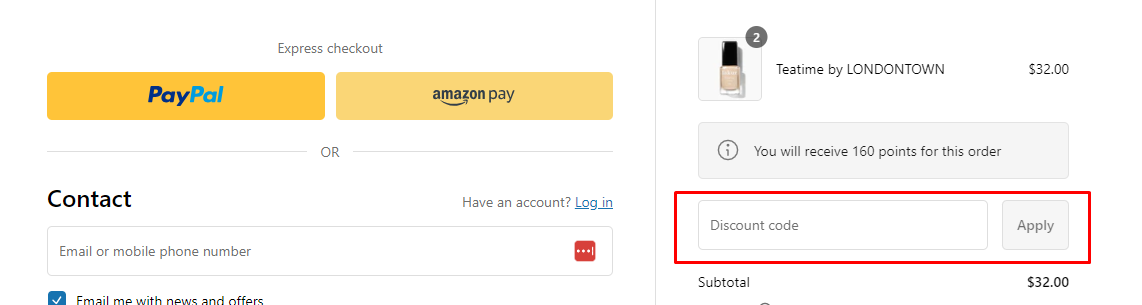 How do I use my VYSN discount code?