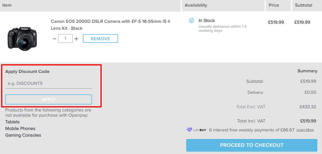 Maplin Checkout