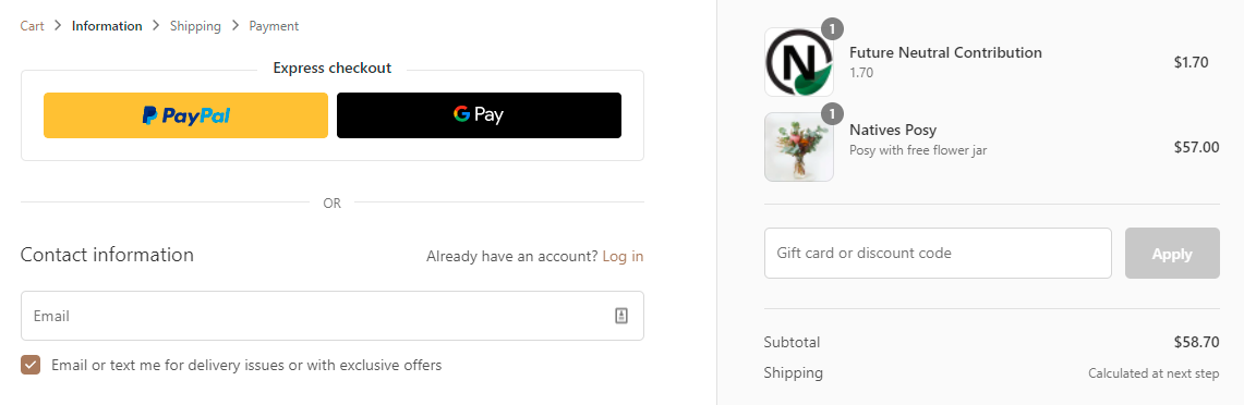 How do I use my Floraly discount code?