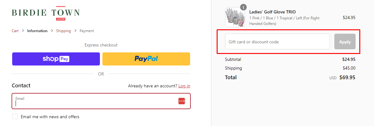 How do I use my Birdie Town discount code?
