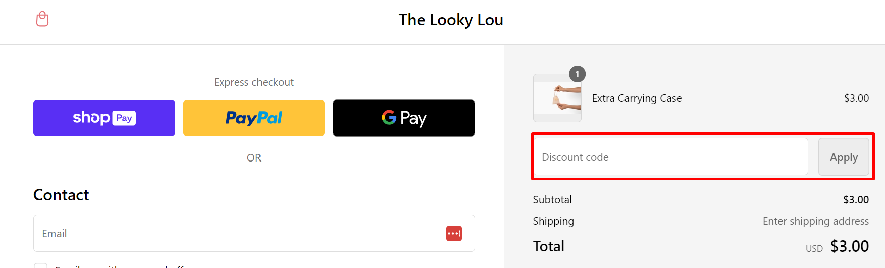 How do I use my The Looky Lou discount code?