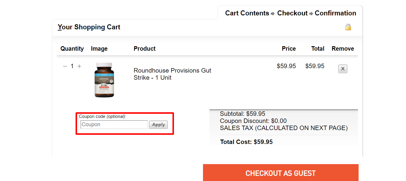How do I use my Roundhouse Provisions coupon code?
