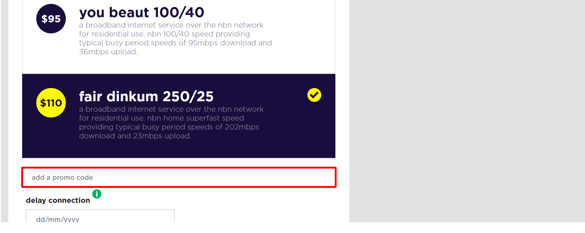 The highlighted red box at the brand checkout page is showing where to add the Mate discount code.