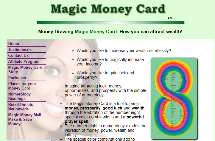 About Magic Money Card Homepage