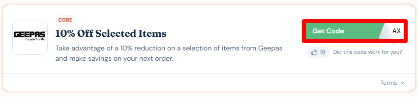 Get your code to start shopping