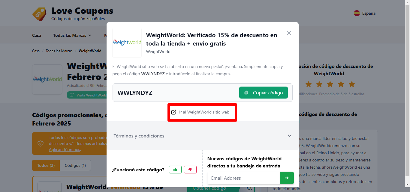 enlace para ir al sitio web de la marca