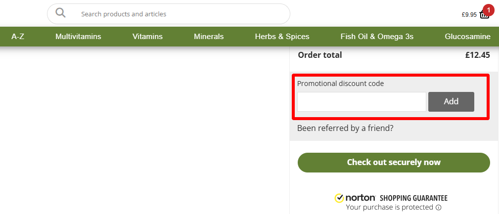 a highlighted link which customers can click after copying their Nature's Best voucher code
