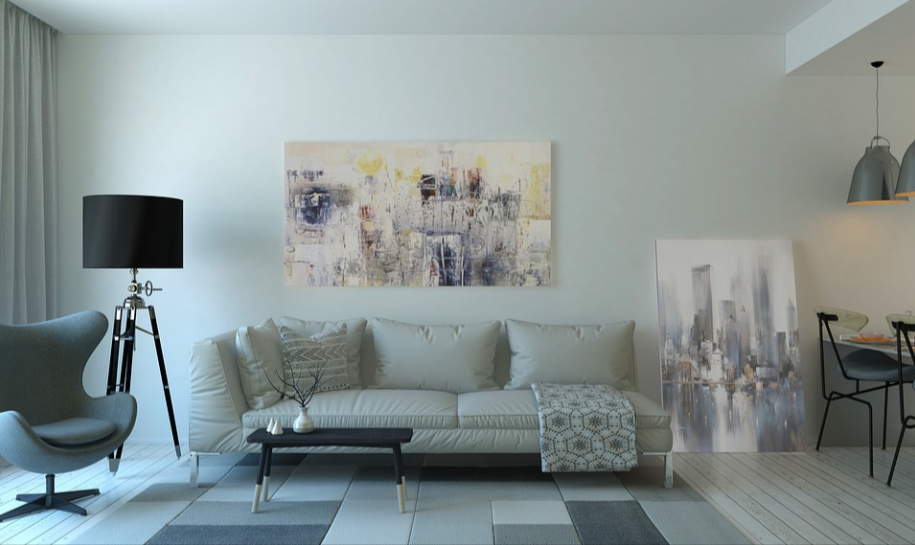 living room with home essentials purchased with The Home Depot coupons