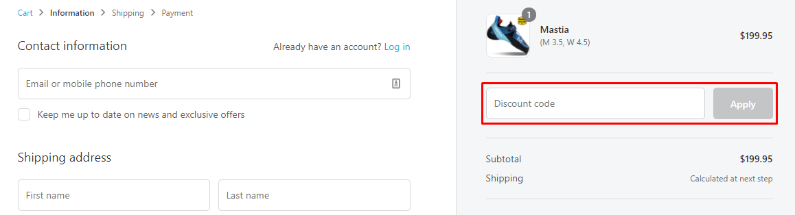 How do I use my Trango discount code?