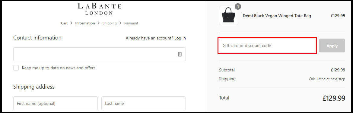 Discount Code