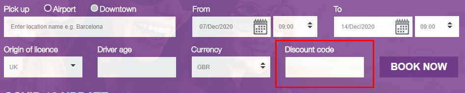 Affordable Car Hire Discount Code April 2022