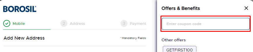 How do I use my Borosil coupon code?