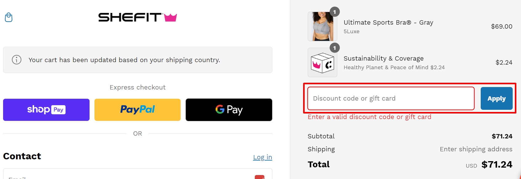 How do I use my SHEFIT discount code?