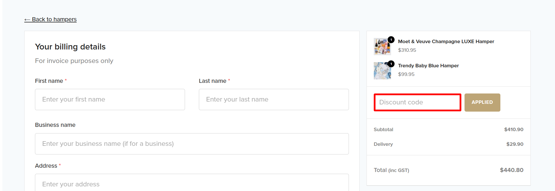 First Class Hampers active coupon codes for May 2024