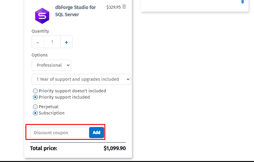How do I use my Devart discount code?